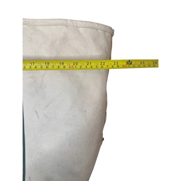 L.L.Bean Boat and Tote bag with green trim and the embroidered initials "JKW" - Picture 3 of 7